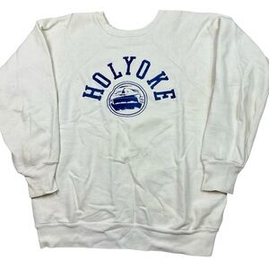 Vintage 60s Holyoke flock raglan sleeve crewneck USA made size medium